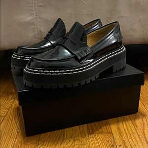 Proenza Schouler Patent Black Lug Sole Loafers Sz 39.5, Same Day Ship 📦🖤